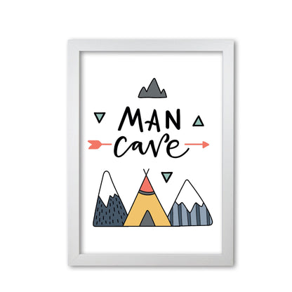 Man cave mountains modern fine art print, framed typography wall art