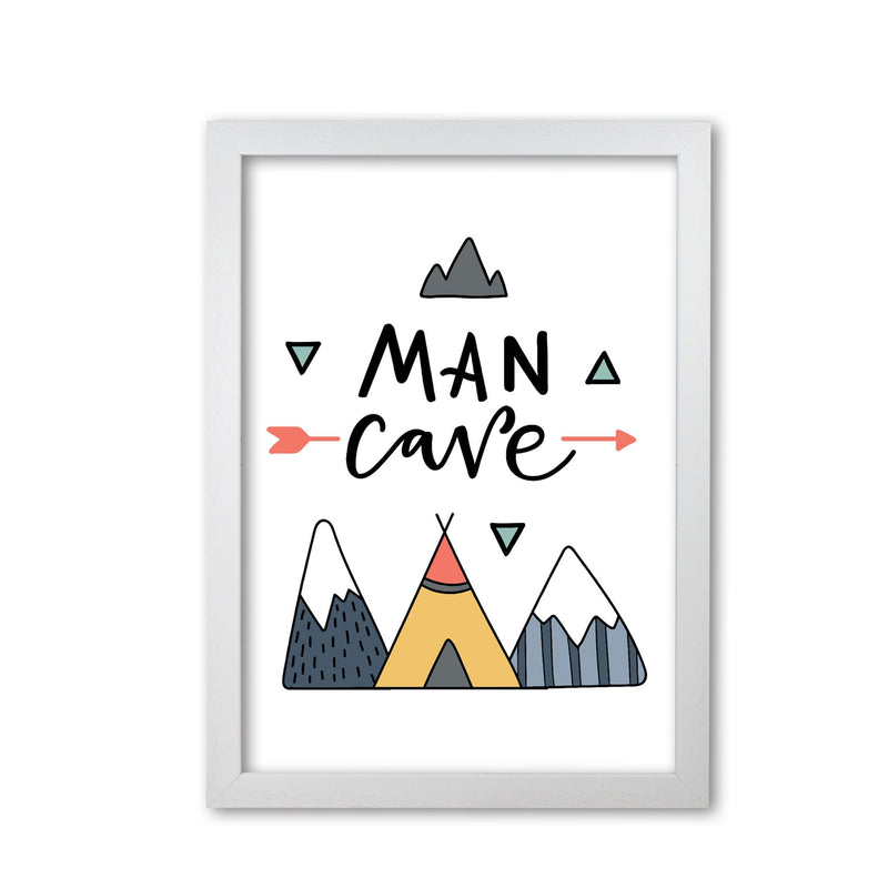 Man cave mountains modern fine art print, framed typography wall art