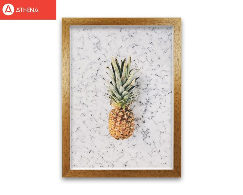 Marble pineapple modern fine art print, framed kitchen wall art