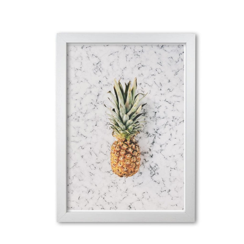 Marble pineapple modern fine art print, framed kitchen wall art