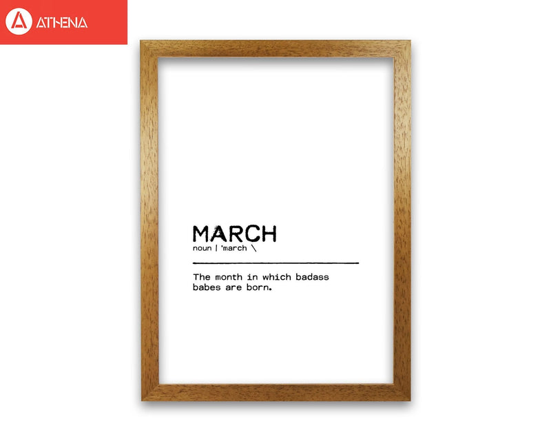 March badass definition quote fine art print by orara studio