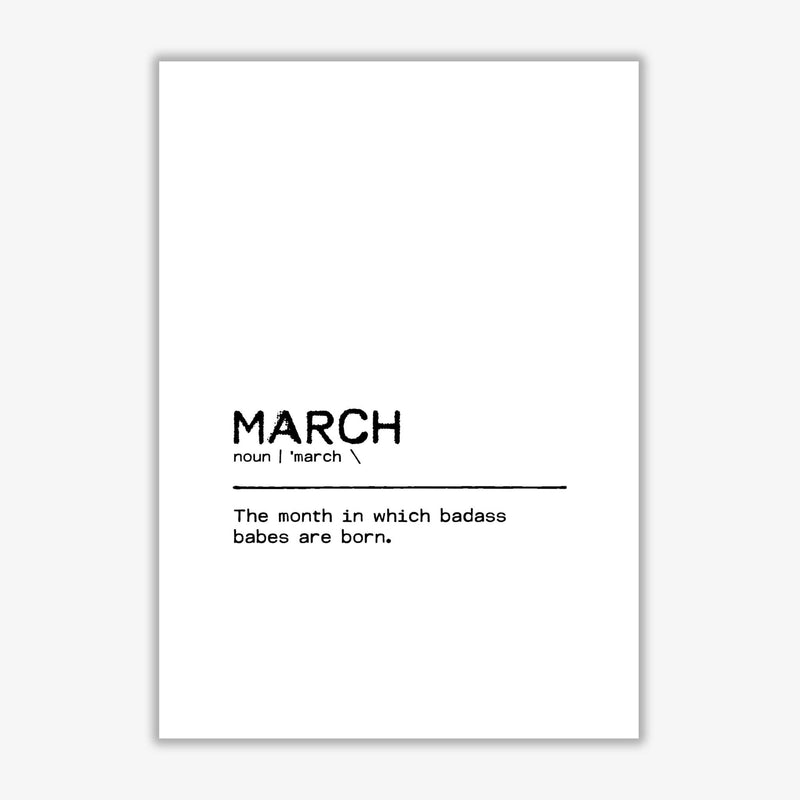 March badass definition quote fine art print by orara studio