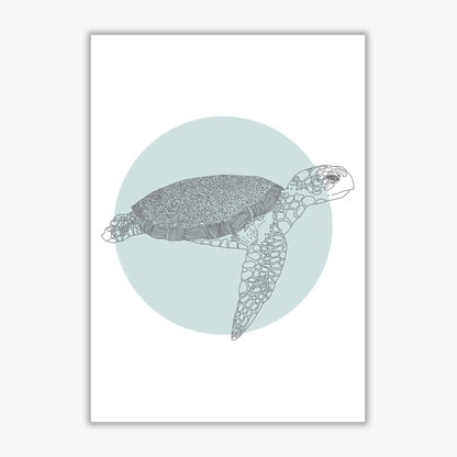 Marine animals turtle modern fine art print