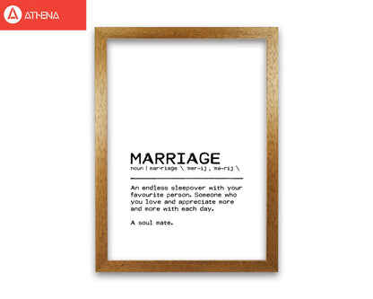 Marriage sleepover definition quote fine art print by orara studio