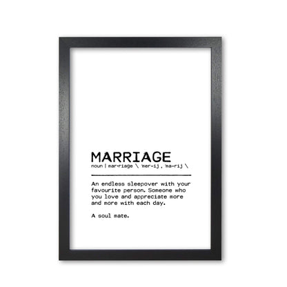 Marriage sleepover definition quote fine art print by orara studio
