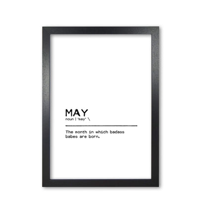 May badass definition quote fine art print by orara studio