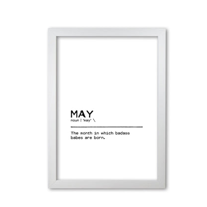 May badass definition quote fine art print by orara studio