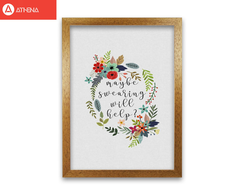 Maybe swearing will help fine art print by orara studio