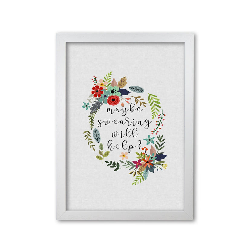 Maybe swearing will help fine art print by orara studio