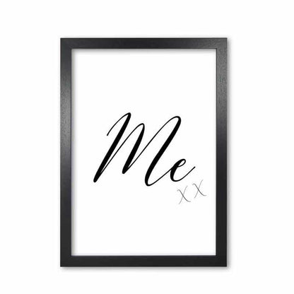 Me modern fine art print, framed typography wall art