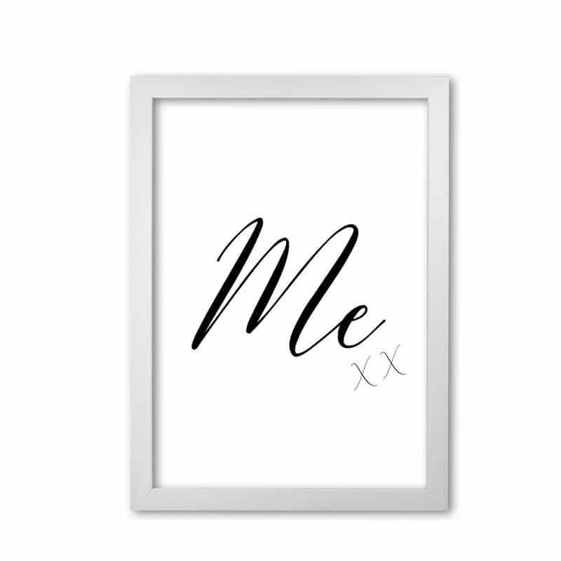 Me modern fine art print, framed typography wall art