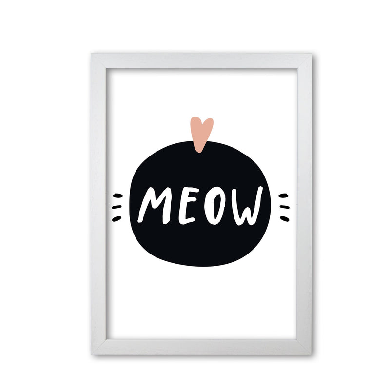 Meow modern fine art print, framed typography wall art