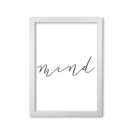 Mind modern fine art print, framed typography wall art