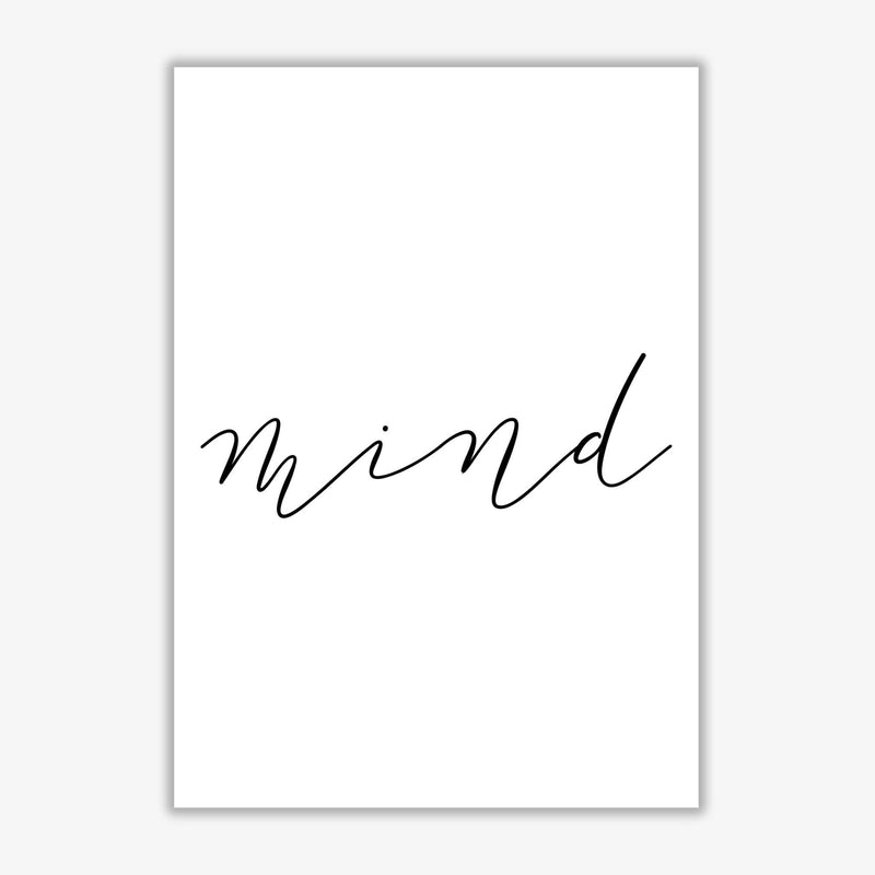 Mind modern fine art print, framed typography wall art