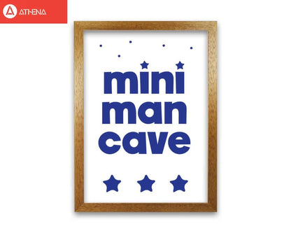 Mini man cave navy modern fine art print, framed childrens nursey wall art poster