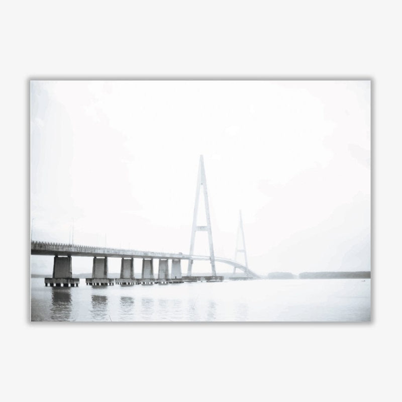 Minimal grey bridge modern fine art print