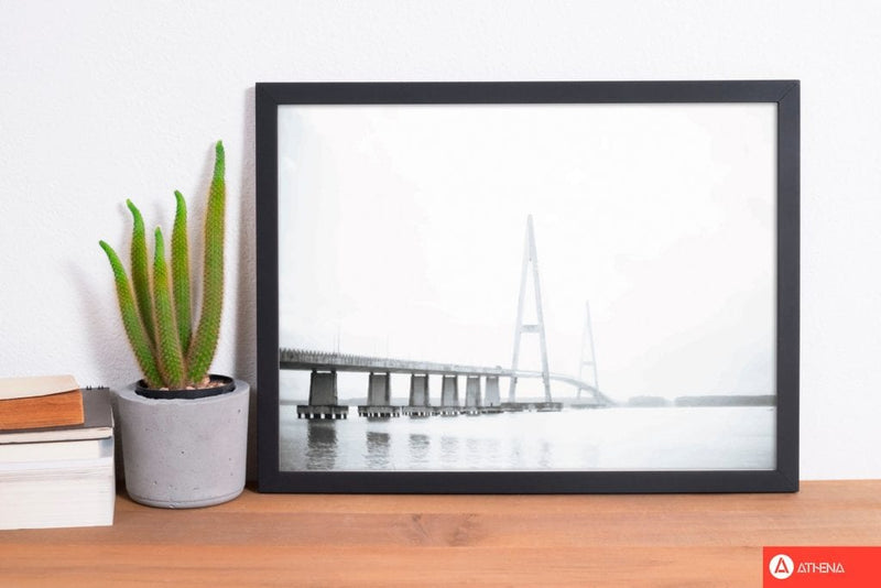 Minimal grey bridge modern fine art print