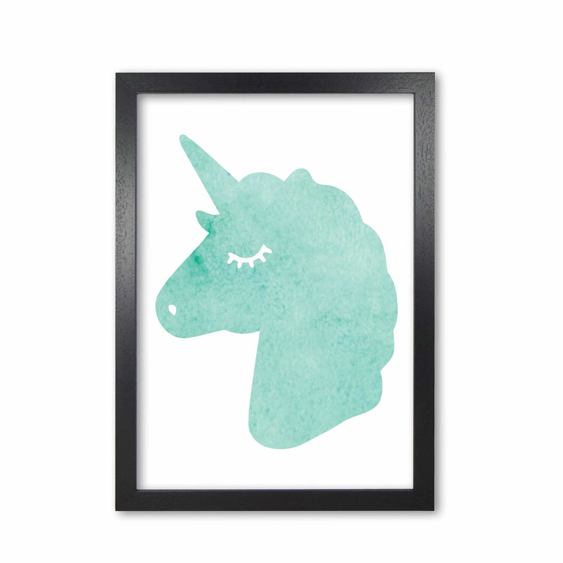 Mint unicorn head modern fine art print