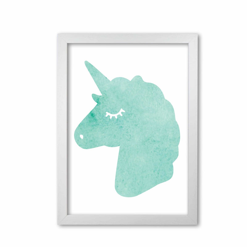 Mint unicorn head modern fine art print