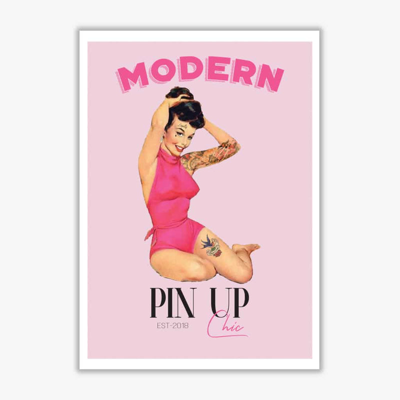 Modern pin up girl modern fine art print