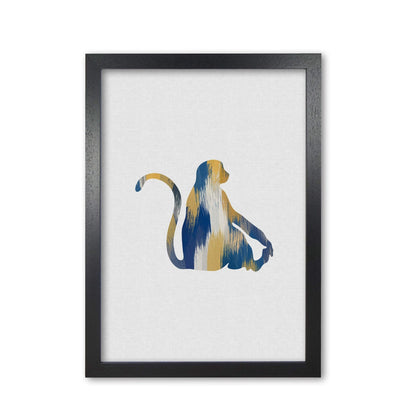 Monkey blue &#038; yellow fine art print by orara studio