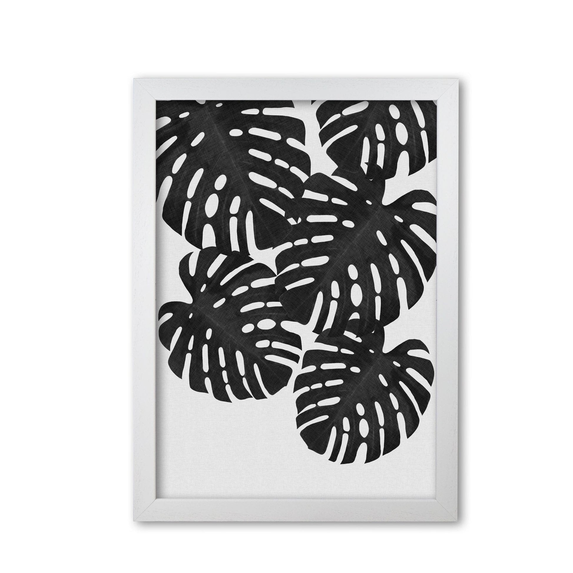 Monstera black &#038; white i fine art print by orara studio