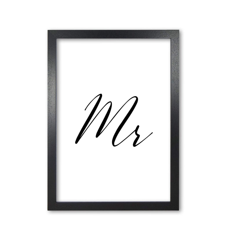 Mr modern fine art print, framed typography wall art