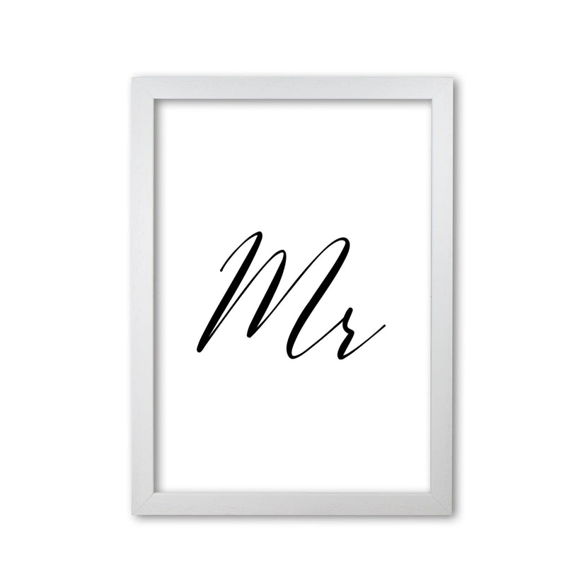 Mr modern fine art print, framed typography wall art
