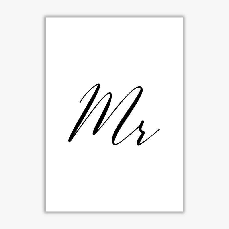 Mr modern fine art print, framed typography wall art