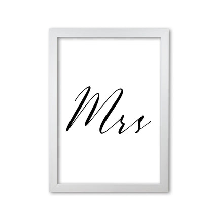 Mrs modern fine art print, framed typography wall art