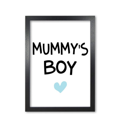 Mummy&#39;s boy blue modern fine art print, framed childrens nursey wall art poster