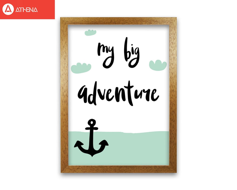My big adventure modern fine art print, framed typography wall art