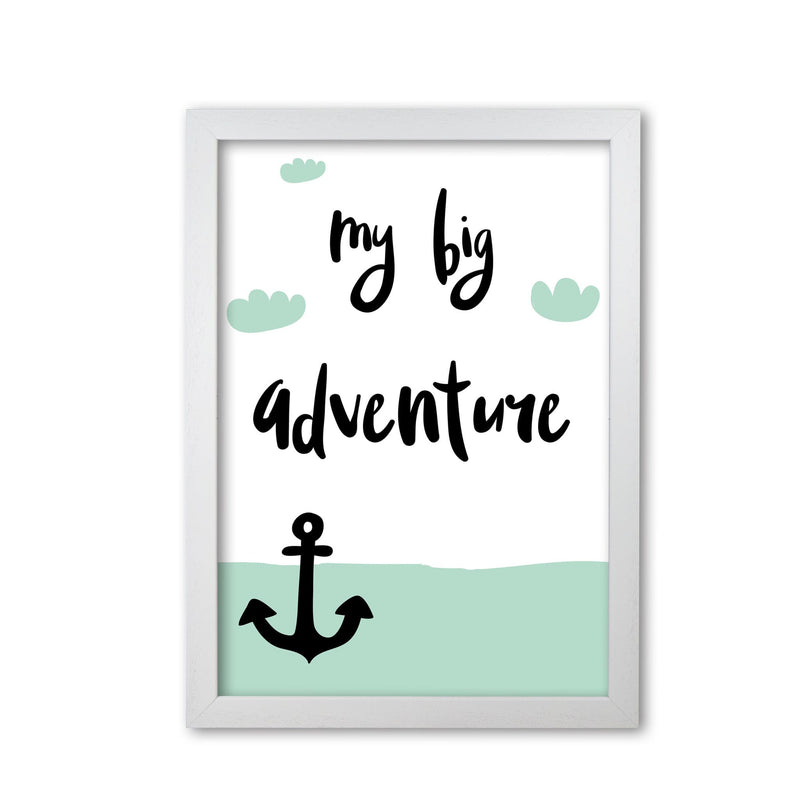 My big adventure modern fine art print, framed typography wall art