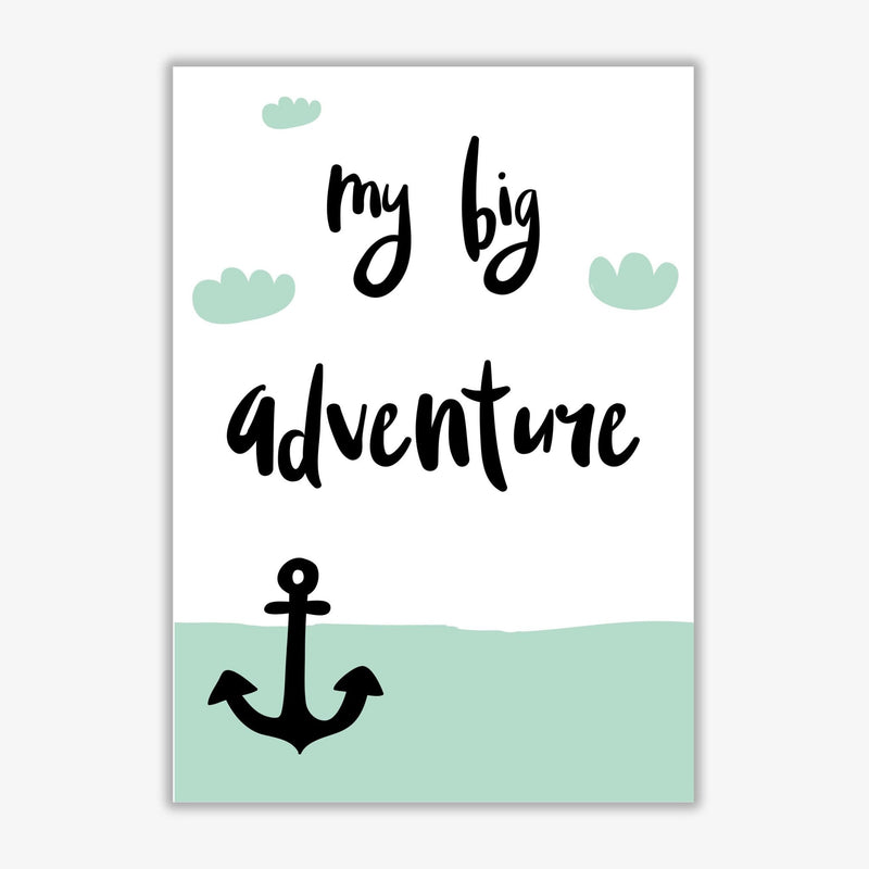 My big adventure modern fine art print, framed typography wall art