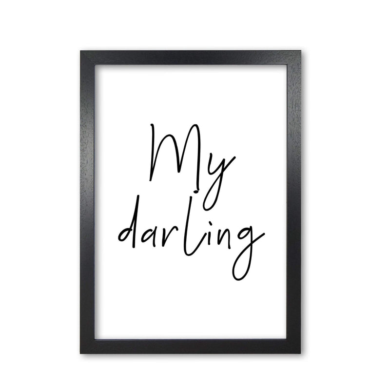 My darling modern fine art print, framed typography wall art