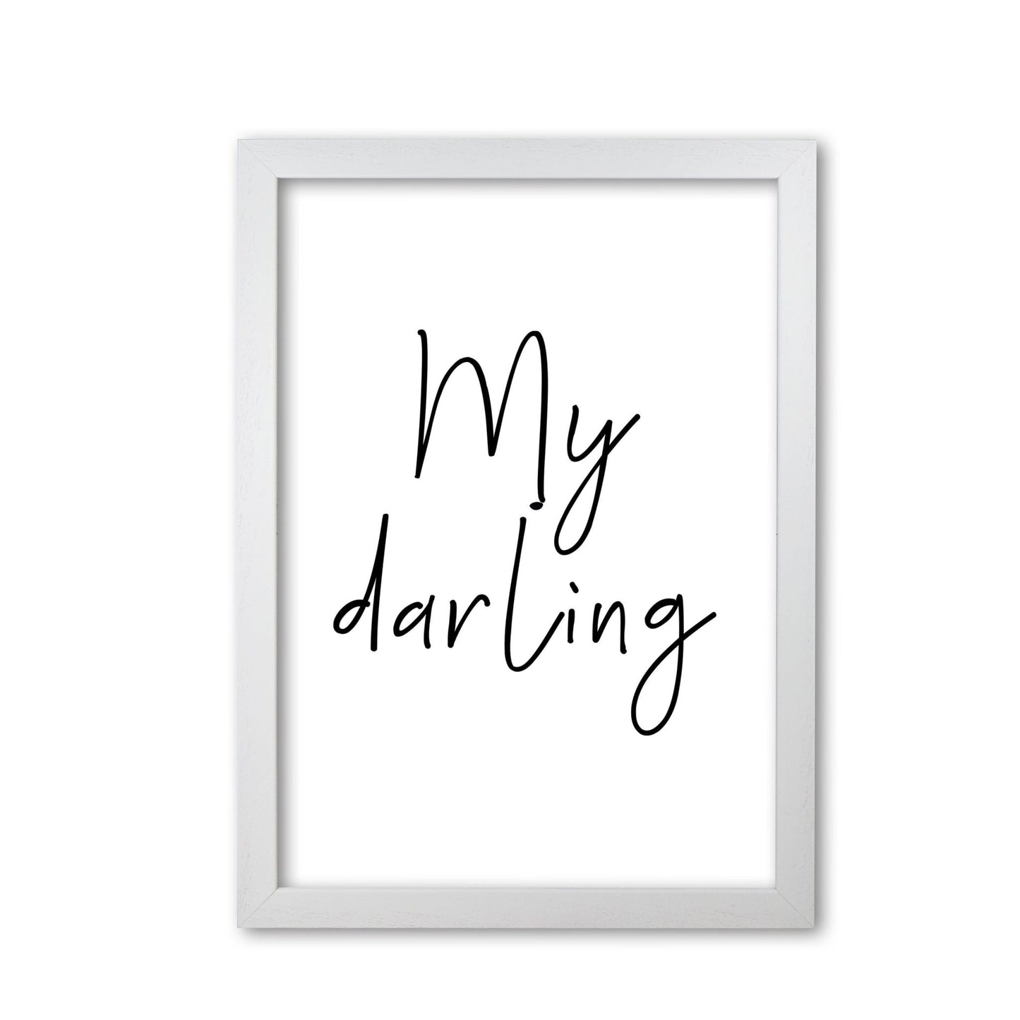 My darling modern fine art print, framed typography wall art