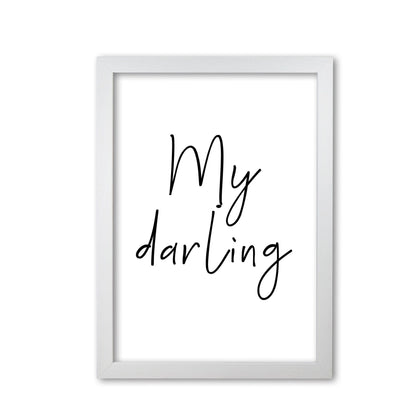 My darling modern fine art print, framed typography wall art