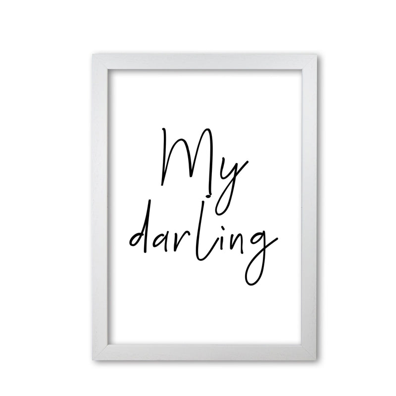My darling modern fine art print, framed typography wall art