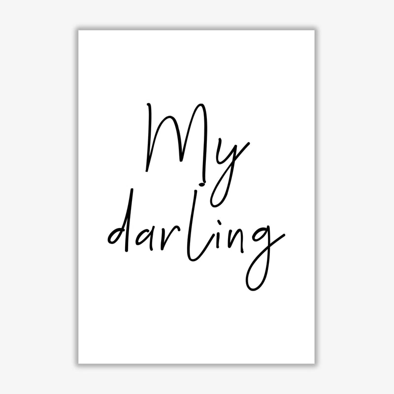 My darling modern fine art print, framed typography wall art