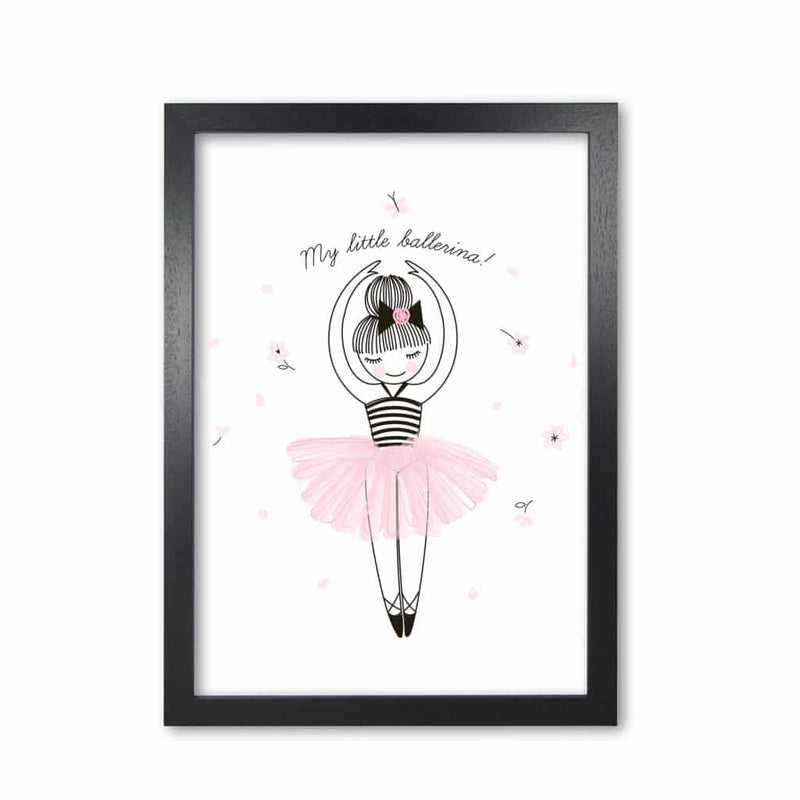 My little ballerina modern fine art print, framed childrens nursey wall art poster