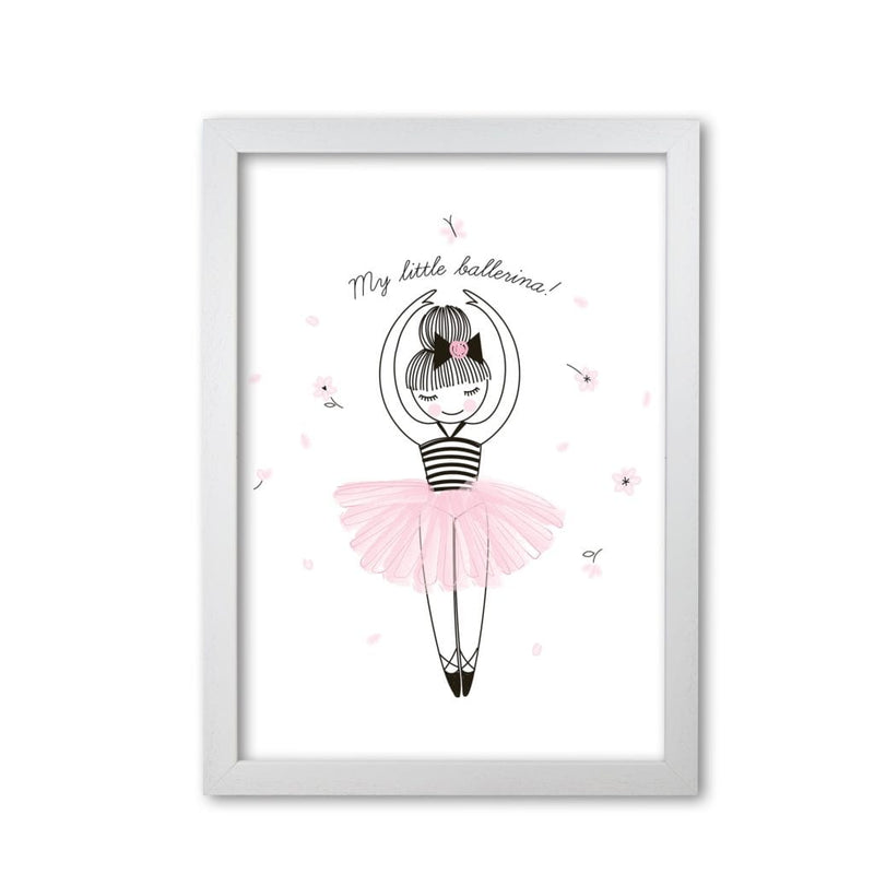 My little ballerina modern fine art print, framed childrens nursey wall art poster