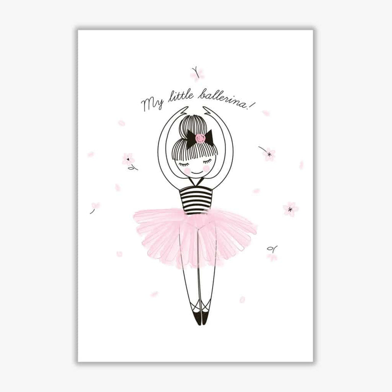 My little ballerina modern fine art print, framed childrens nursey wall art poster