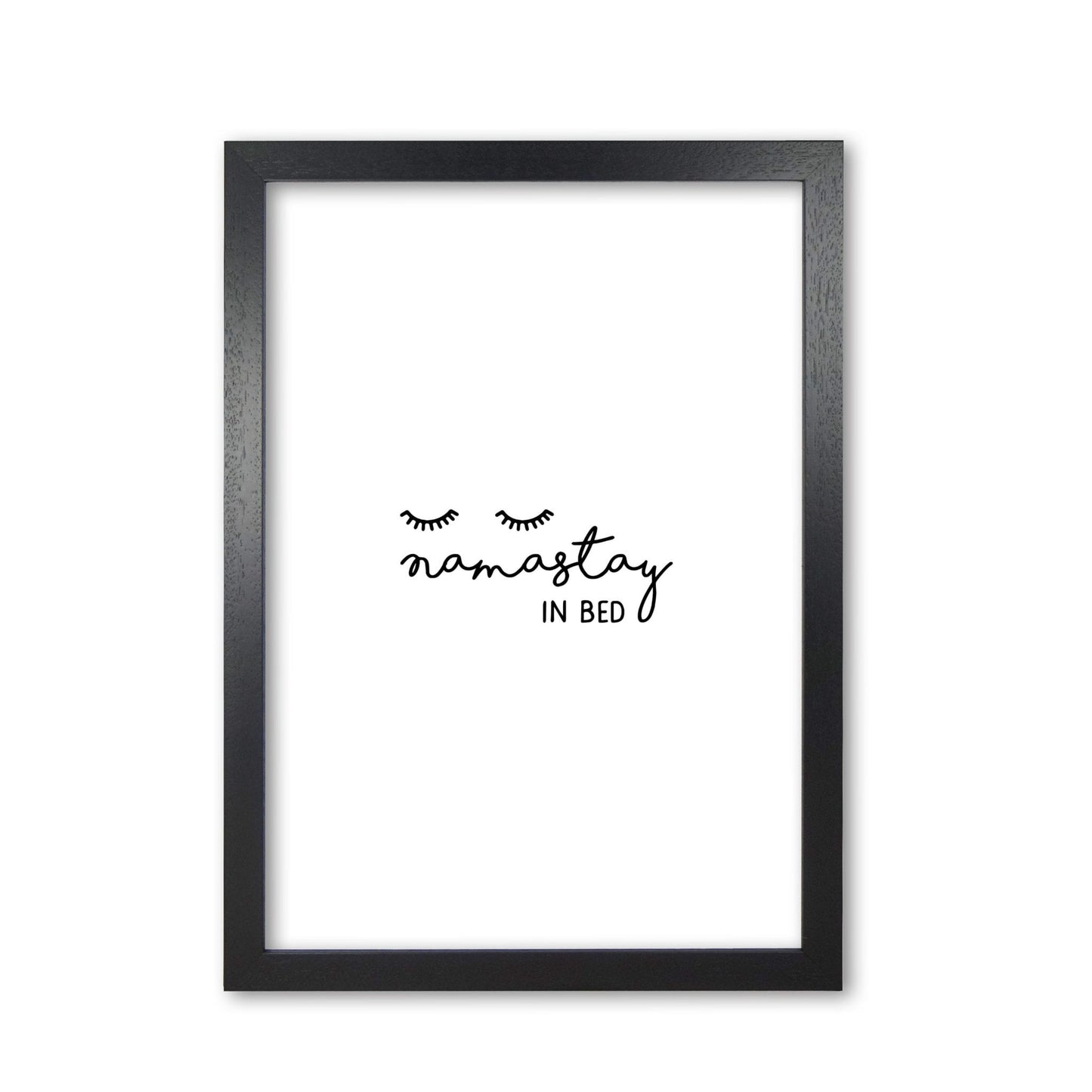Namastay in bed bedroom art fine art print by orara studio
