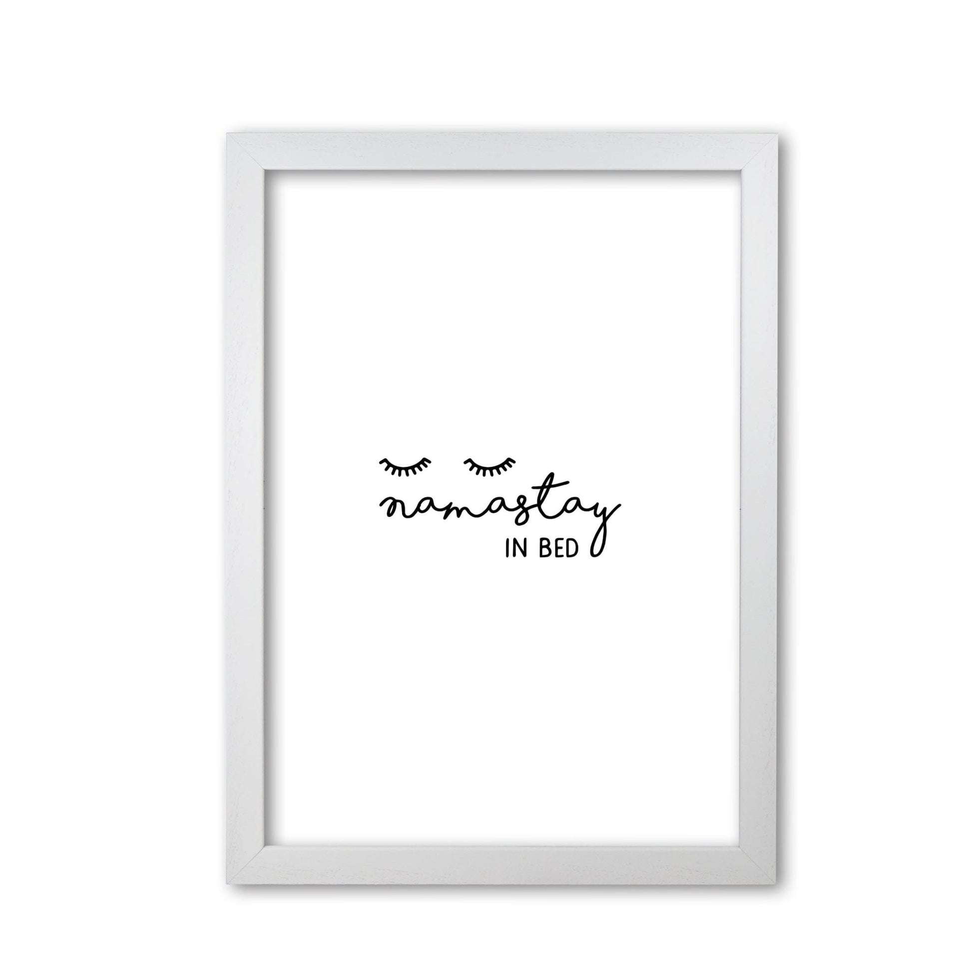 Namastay in bed bedroom art fine art print by orara studio