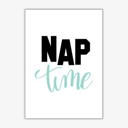 Nap time black and mint modern fine art print, framed typography wall art