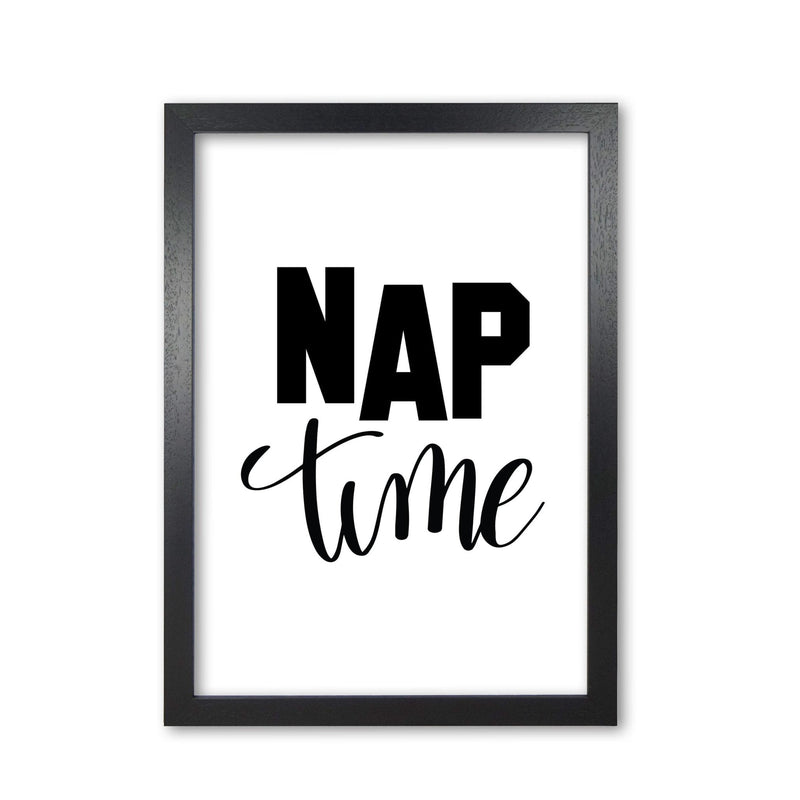 Nap time black modern fine art print, framed typography wall art