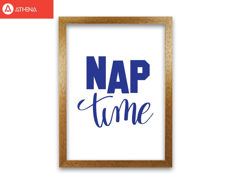 Nap time navy modern fine art print, framed typography wall art
