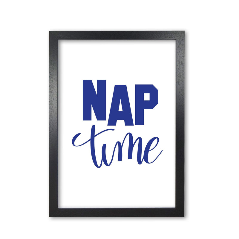 Nap time navy modern fine art print, framed typography wall art