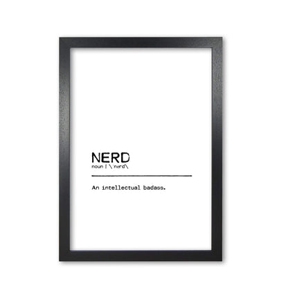 Nerd badass definition quote fine art print by orara studio