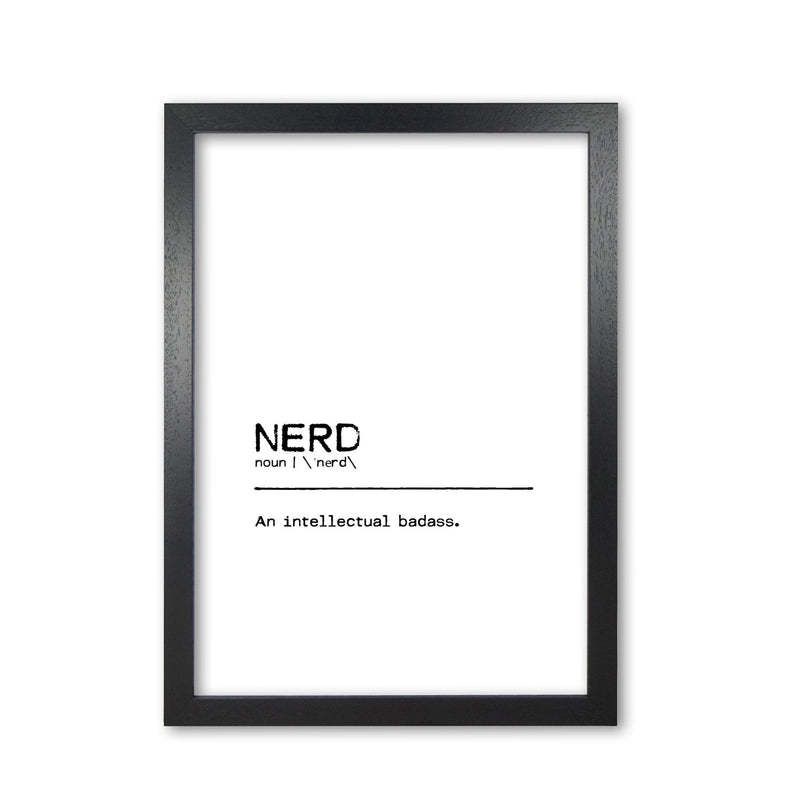 Nerd badass definition quote fine art print by orara studio
